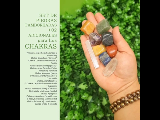 Vídeo relacionado con PURAJA Conjunto de Chakras Premium con los 7 principales cristales | Set de piedras curativas de cristales | Piedras de los Chakras con símbolos | Piedras curativas artesanales para meditación