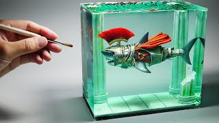How To Make Gladiator Shark in Roman ruins diorama