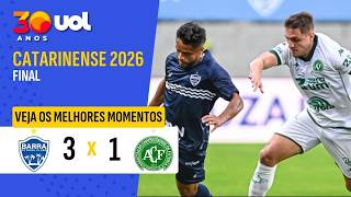 BARRA 3 X 1 CHAPECOENSE | MELHORES MOMENTOS | FINAL CAMPEONATO CATARINENSE 2026 (JOGO DE IDA)