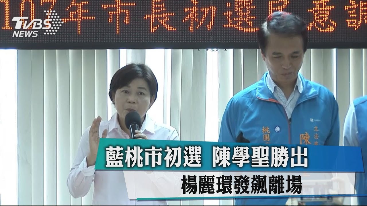 藍桃市初選陳學聖勝出　楊麗環發飆離場