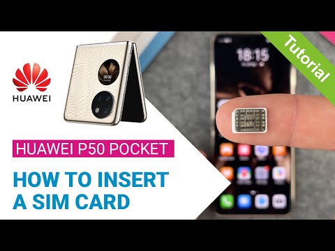 Huawei P50 Pocket - How to insert a SIM card • 📲 • 📶 • ✅ • | Tutorial