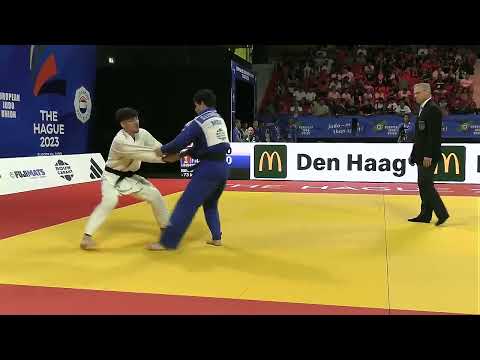 Judo 2023 73 kg 1/16 ADORJANI G. (HUN) - LEONTOAE G. (MDA)  Juniors European Championships The Hague