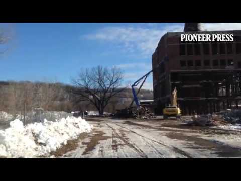 Island Station coal plant on the river is coming down now