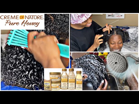 Creme of Nature Pure Honey Line on Natural Hair | Wash...