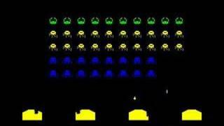 BBC Micro game Super Invaders loaded from tape