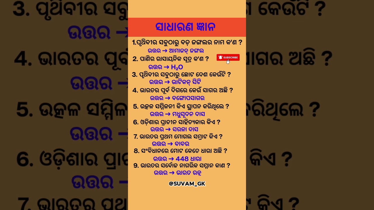 odisha general gk daily quiz//odia gk for odisha general knowledge//odisha gk question//#odishagk