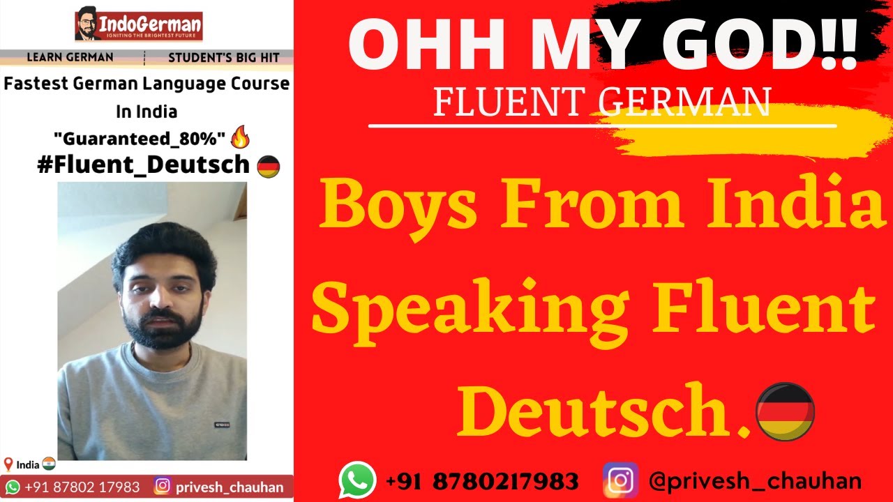Ohh My God!! Boy From India Speaking Fluent German|Privesh A. Chauhan | +91 8780217983