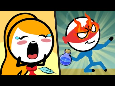 SAVE HER vs ATTACK DRAW LINE - New Levels Satisfying Mobile gameplay Stickman games Android ios