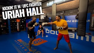 Kickin It with Ex UFC Champion Uriah Hall - Michael Jai White and Uriah Hall Sparring