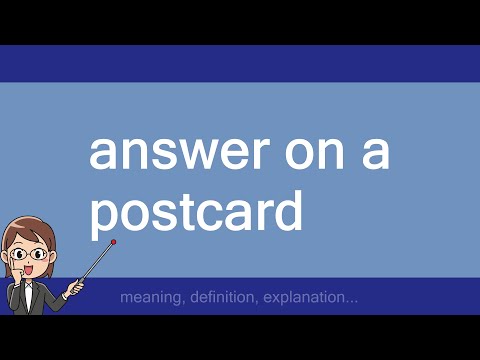 answer on a postcard