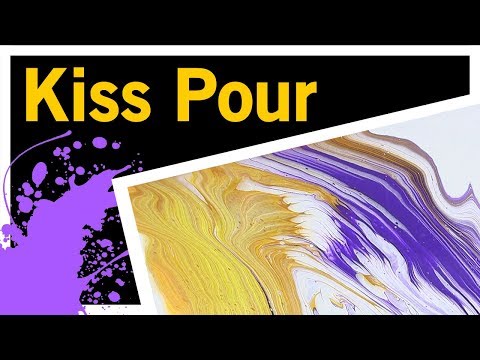 Kiss Pour Acrylic Painting Challenge