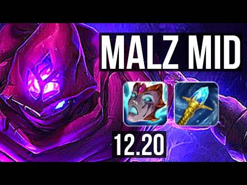 MALZAHAR vs AHRI (MID) | Rank 2 Malz, 3.8M mastery, 1500+ games, 2/1/6 | KR Master | 12.20