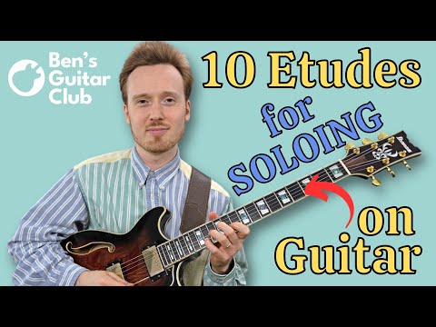 10 ETUDES for MODERN GUITAR SOLOING (Dorian, Lydian & Aeolian Modes)