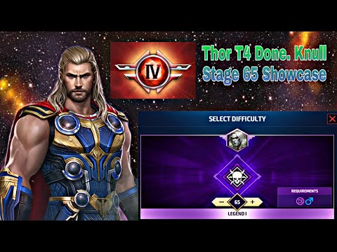 Thor T4 Completed & WBL Knull Stage 65 Clear Showcase - Marvel Future Fight
