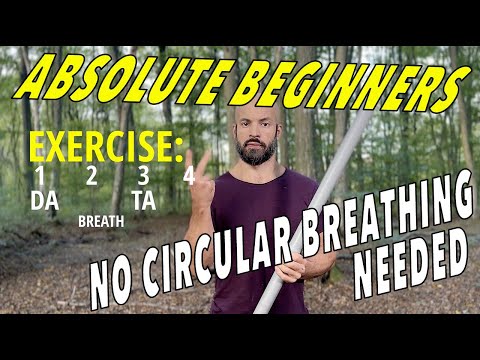 Didgeridoo rhythm exercise for absolute beginners - no circular breathing needed