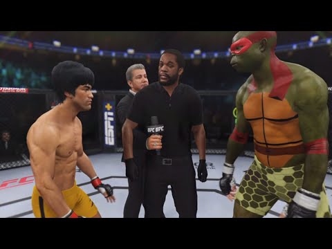 Bruce Lee vs. Teenage Mutant Ninja Turtle - EA Sports UFC 4 - Epic Fight 🥑