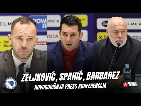 NOVOGODIŠNJA PRESS KONFERENCIJA ZELJKOVIĆA, SPAHIĆA I BARBAREZA