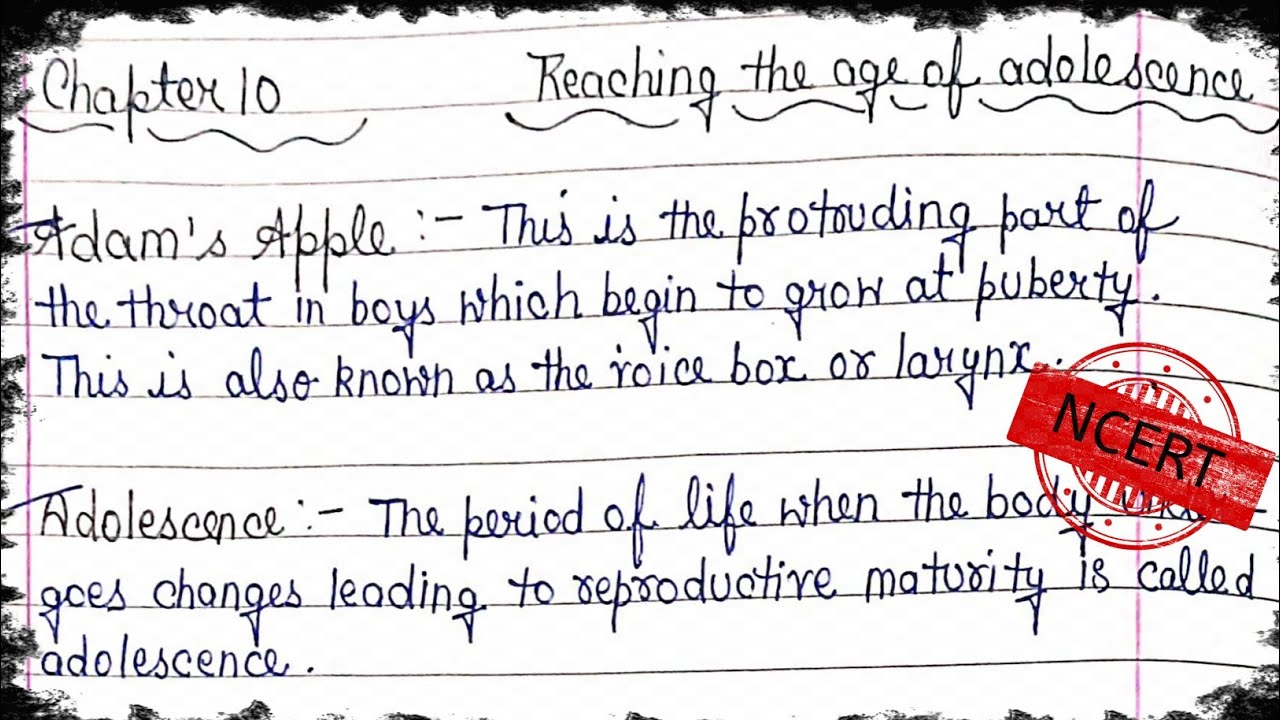 NCERT/CBSE : Class 8 Science  Chapter 7 - Reaching the age of adolescence | Science Ch:8 keyword📚