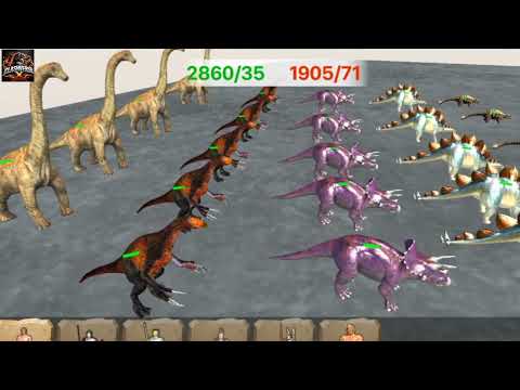 Herbivore Dinosaurs vs Ancient Humans - Unbelievable Battle!"Animals Revolt Battle Simulator