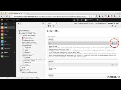 Teil 26: Inhaltselemente auf andere Seiten kopieren oder verschieben (TYPO3 7 LTS für Redakteure)
