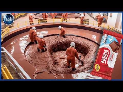How Milk Chocolate is Made - Amazing Industrial Process - Chocolate Bar Manufacturing