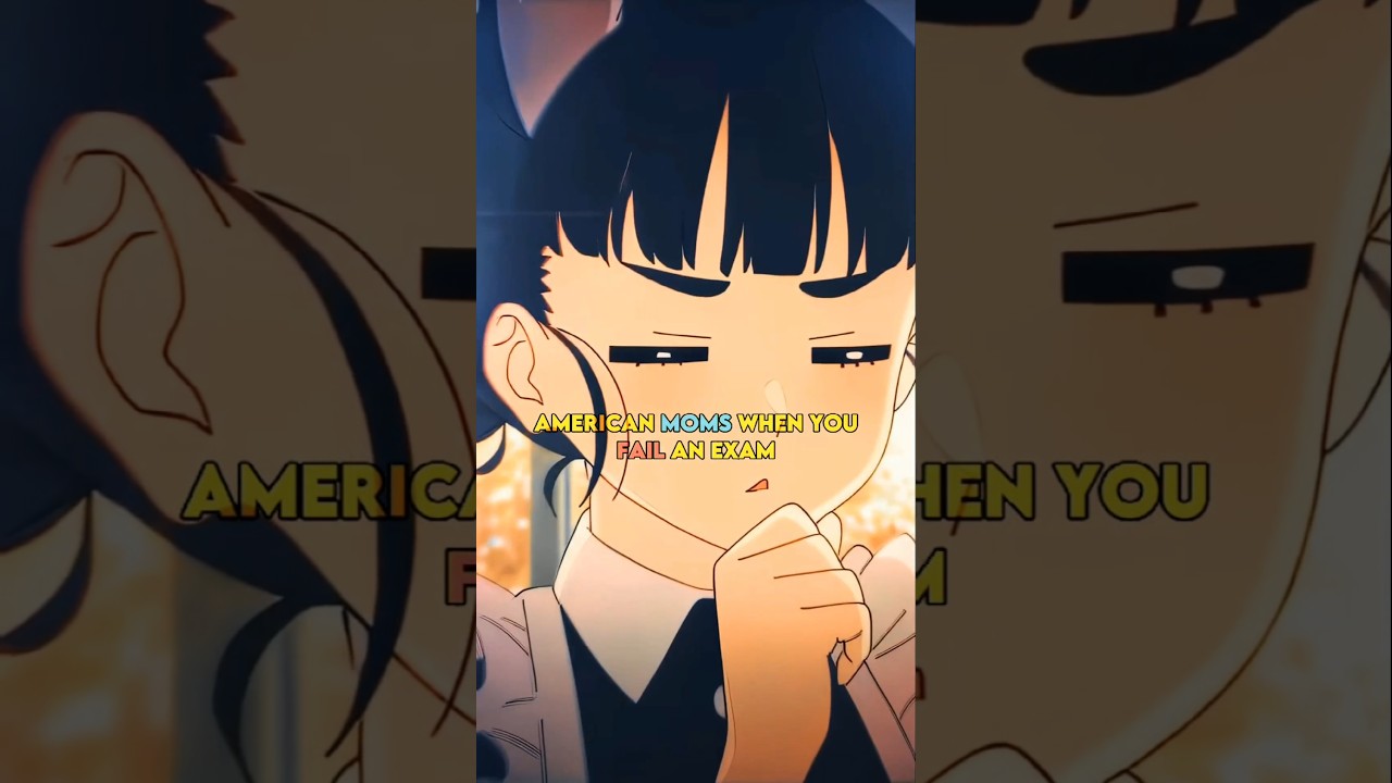 Asian Mom when you fail the exam ☠️😱 #anime #funny #memes