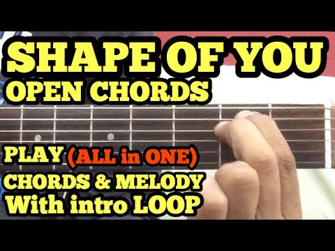 Shape Of You Guitar Chords Lesson with intro Tabs | Easy & Open Chords | Ed Sheeran | FUXiNO