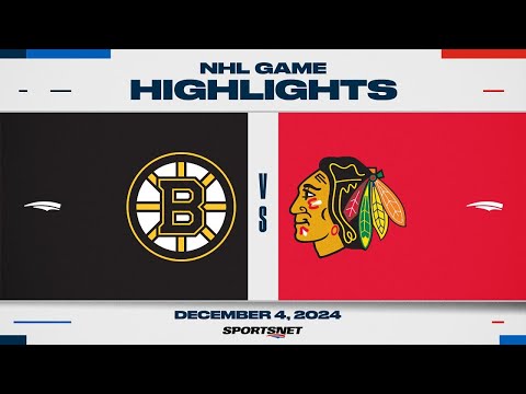 NHL Highlights | Bruins vs. Blackhawks - December 4, 2024