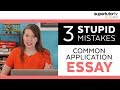 3 STUPID Essay Mistakes on the Common Application: DON'T DO THESE!!!