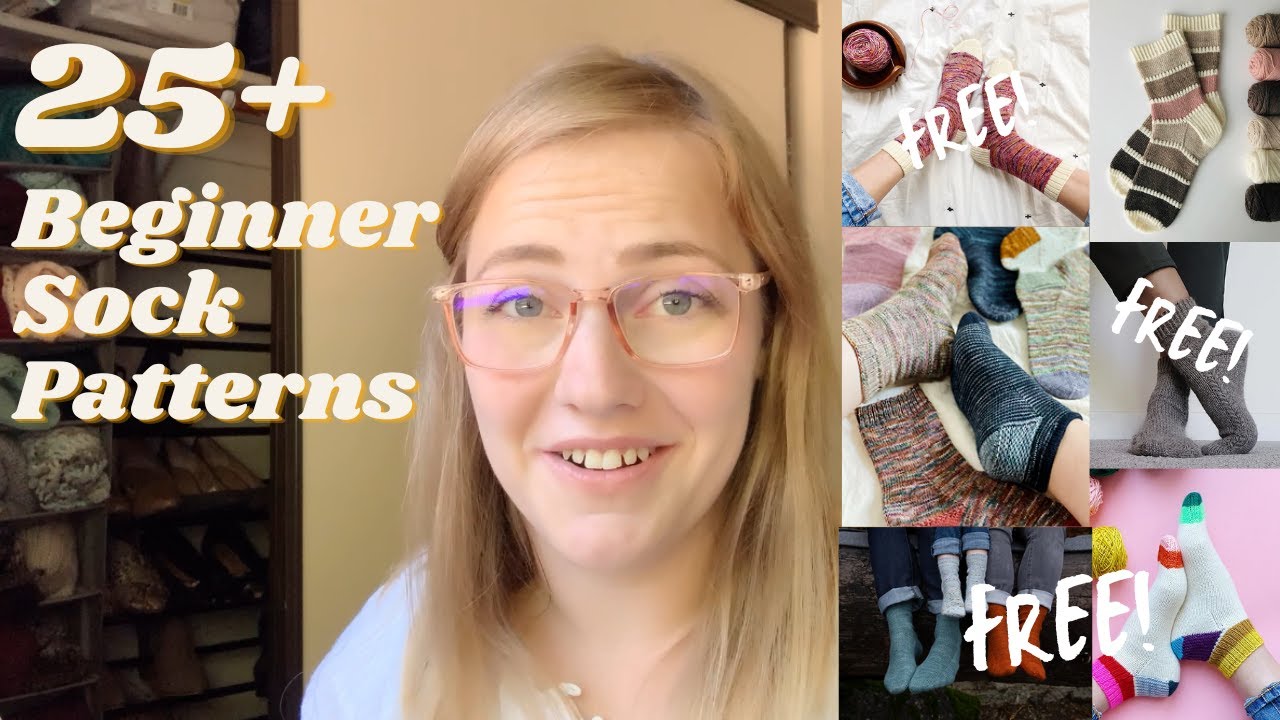 25+ FIRST Sock Patterns Perfect for Beginners and New Sock Knitters