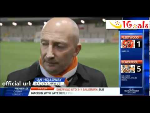 Fleetwood vs Blackpool 1-5 Both Managers Post Match Interviews 7.1.2012 England FA Cup