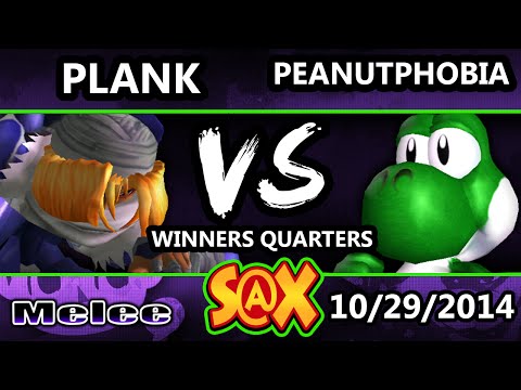 S@X - Plank (Sheik) Vs. Peanutphobia (Yoshi) SSBM Winners Quarters - Smash Melee