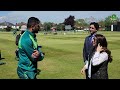 Pakistan Ambassador to Ireland H.E. Aisha Farooqui met players during the team practice session