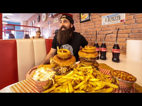 THE TWIN STACK BURGER CHALLENGE | The Chronicles Of Beard Ep.167