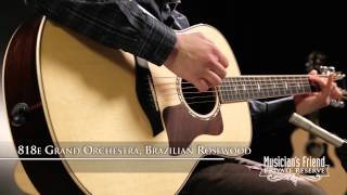 Video thumbnail for Taylor 818e Brazilian Rosewood Grand Orchestra Acoustic-Electric Guitar Natural by Musician's Friend