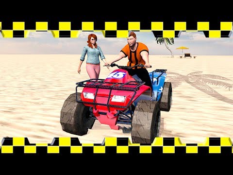 Bike games - Quad Bike Taxi Driving - Modern City ATV Simulator - Gameplay Android free games