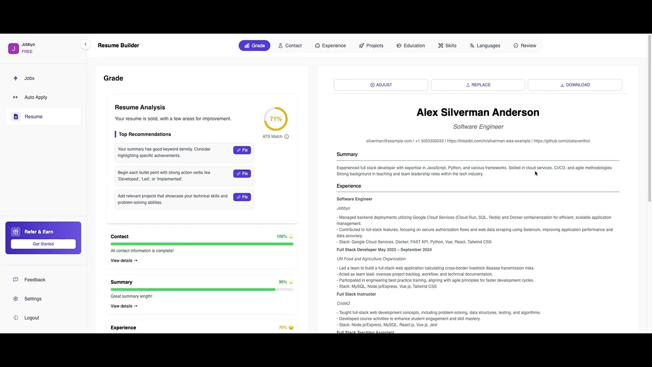 Creating an ATS-Friendly Resume with Jobbyo