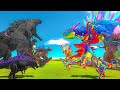 Team Dark Thermo Godzilla Vs Shimo Team Colorful Animal Revolt Battle Simulator
