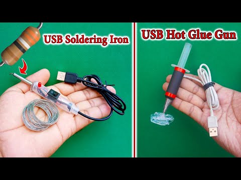 2 Mini Projects USB Soldering Iron \u0026 Hot Glue Gun | Soldering Iron Using Resistor | USB Hot Glue Gun