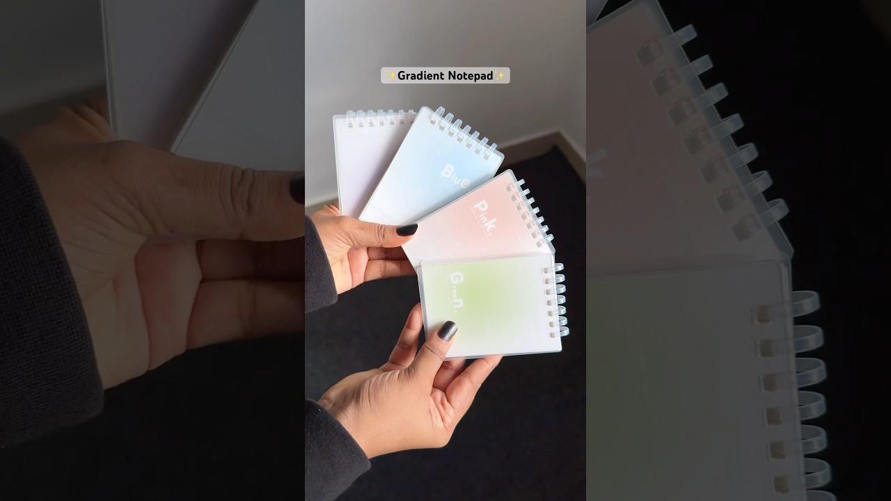 Cutest Gradient Spiral Notepad 🌷✨🎀#spiral #notepad #stationery #stationary #kawaii #cute #mini