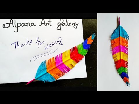 Paper feather crafts