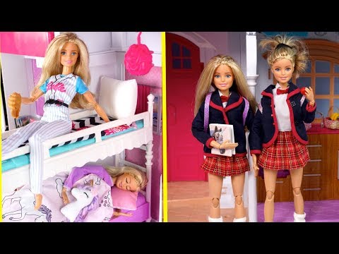 Barbie Twins School Morning Routine VS Weekend - Titi Toys & Dolls Barbie Show