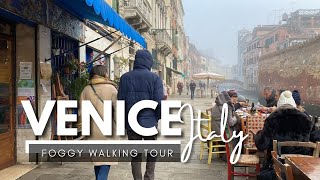 Venice Italy Walking the Foggy Streets & Canals of Venice