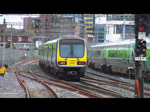 Irish Rail DMU number 29411 departs Pearse Station, Dublin
