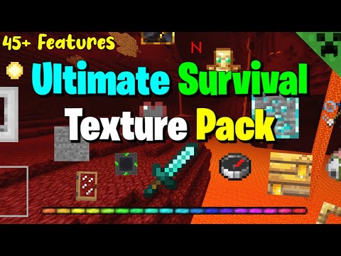 Ultimate Survival Texture Pack V2 (USTP V2) | Best Default Edit MCPE Pack | Useful