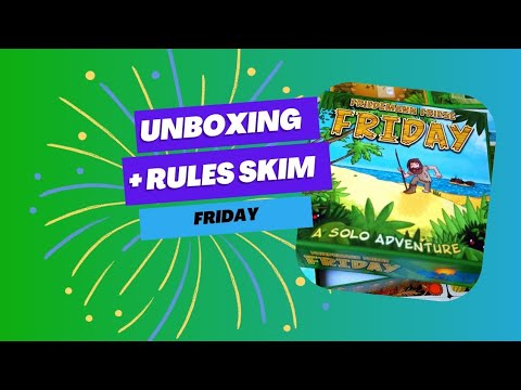 Unboxing and Rules skim-through of Friday - Rio grande games 