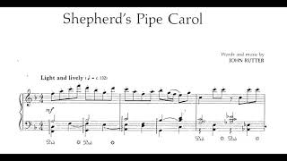 John Rutter | Shepherd’s Pipe Carol (with score)