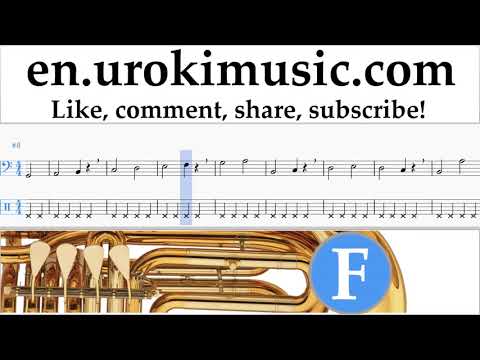 How to Play Tuba Dua Lipa - New Rules Tabs Part#1 exercises, scales um-i352