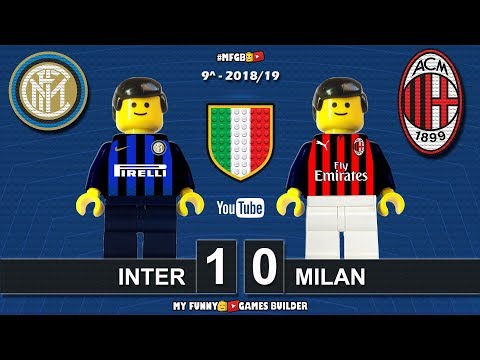Inter vs Milan 1-0 • Derby Milano Serie A • Sintesi 21/10/18 • All Goal Highlights Lego Football
