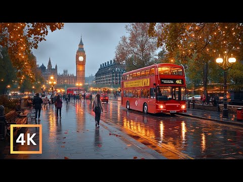 London Walk 4K HDR | Stunning Tour from Southbank to Big Ben and Covent Garden